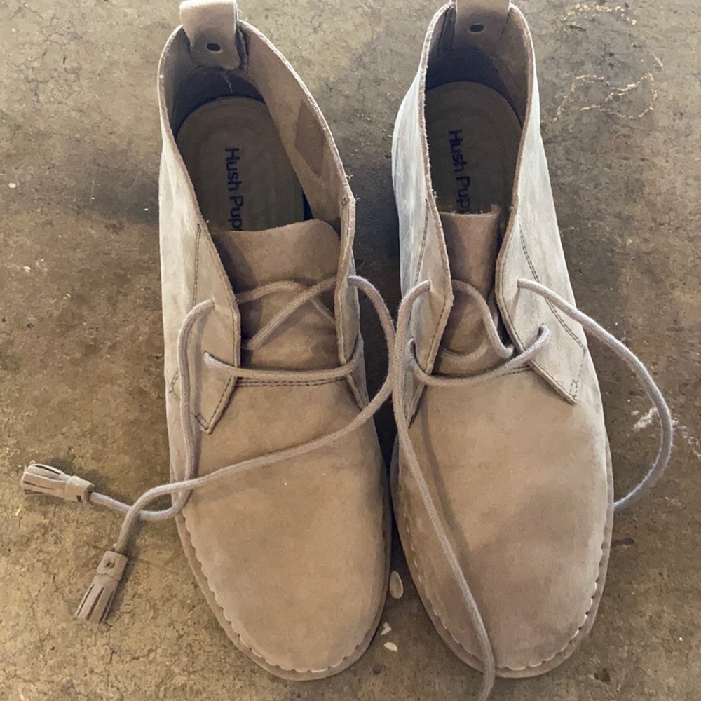 Hush puppies grey suede shoes